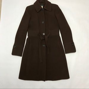 J. Crew brown wool coat Size 8